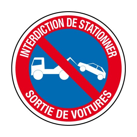 Autocollants interdiction de stationner Sortie de véhicule pas cher