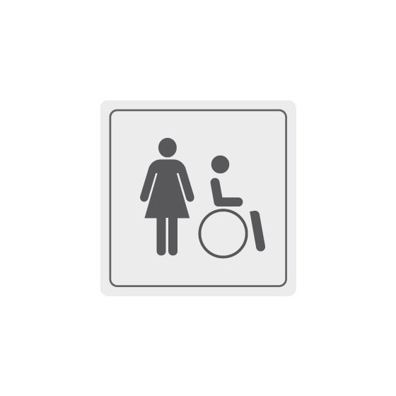 Plaque de Porte Toilettes. Pictogramme WC. Signalisation Toilettes